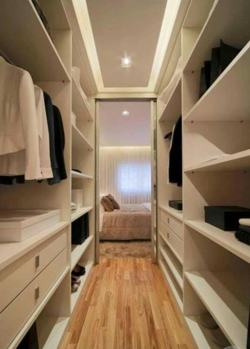 П-образная гардеробная комната в спальню Иваново